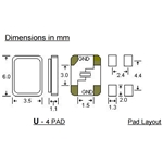 STD四腳貼片晶振\醫(yī)療設(shè)備6G晶振\AAU60M000000FHE18H